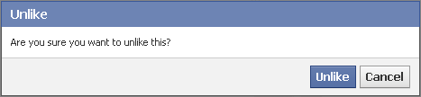 a screencap of Facebook asking whether you're sure you want to unlike a post