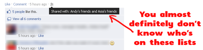 a screencap of a post with privacy set to "Andy's friends and Asia's friends"