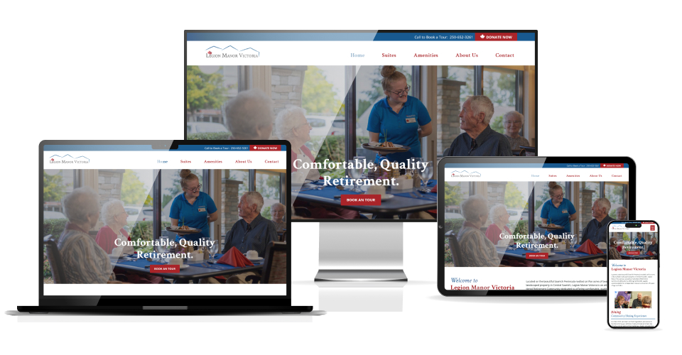 website displayeda across multiple screens
