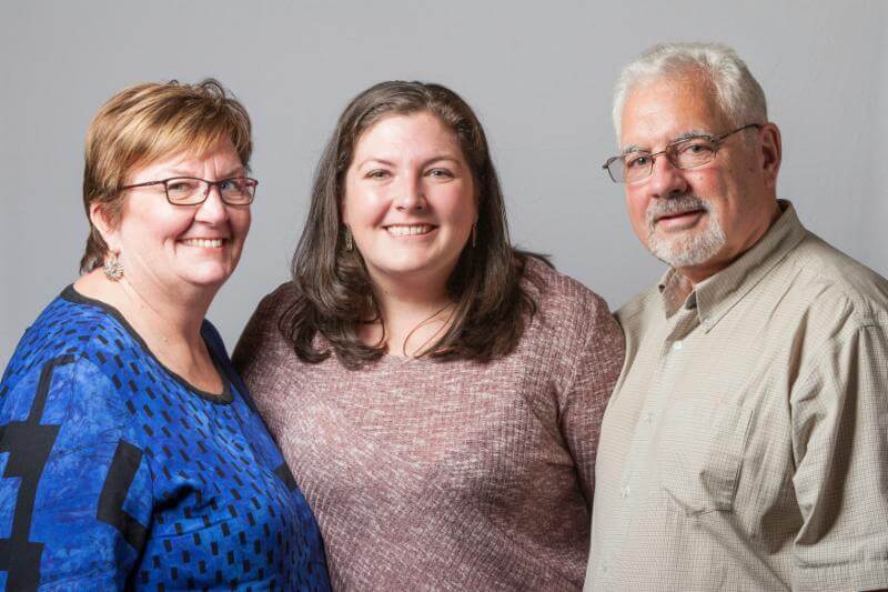 2nd generation owner Kristen Stannix (center) with previous owners Joan and Bob - Mom and Dad